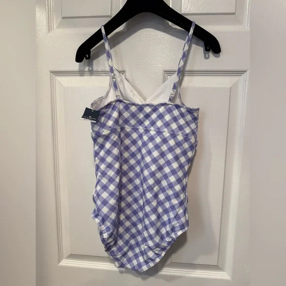 NEW WITH TAGS Abercrombie Kids One Piece Gingham Swimsuit Size 15 16 preppy